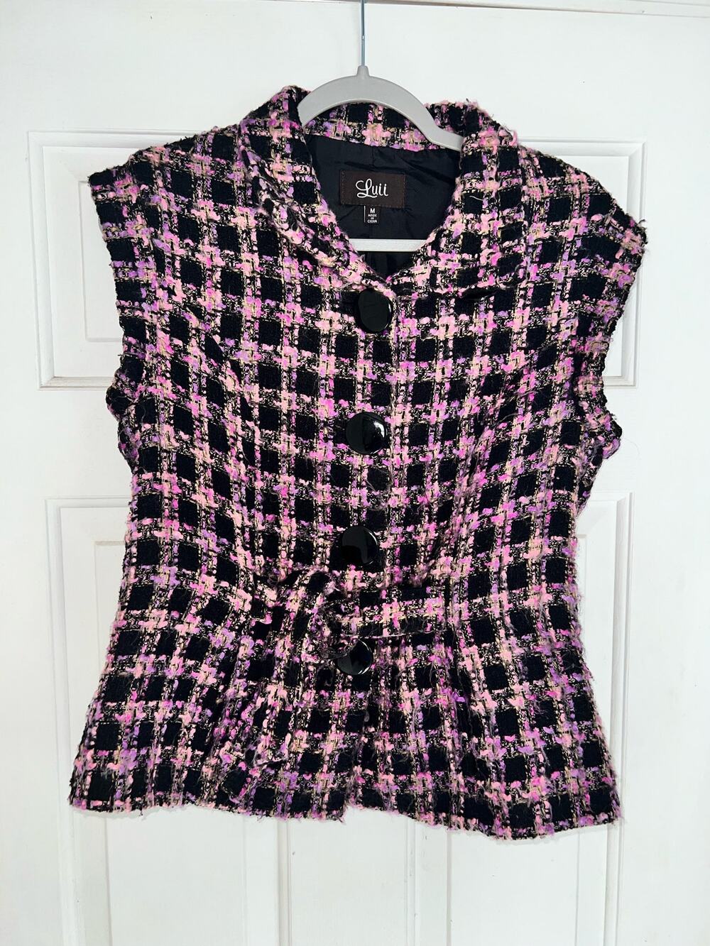Luii Women's Blazer/Jacket Tweed Vest Multicolor  - size M - G20